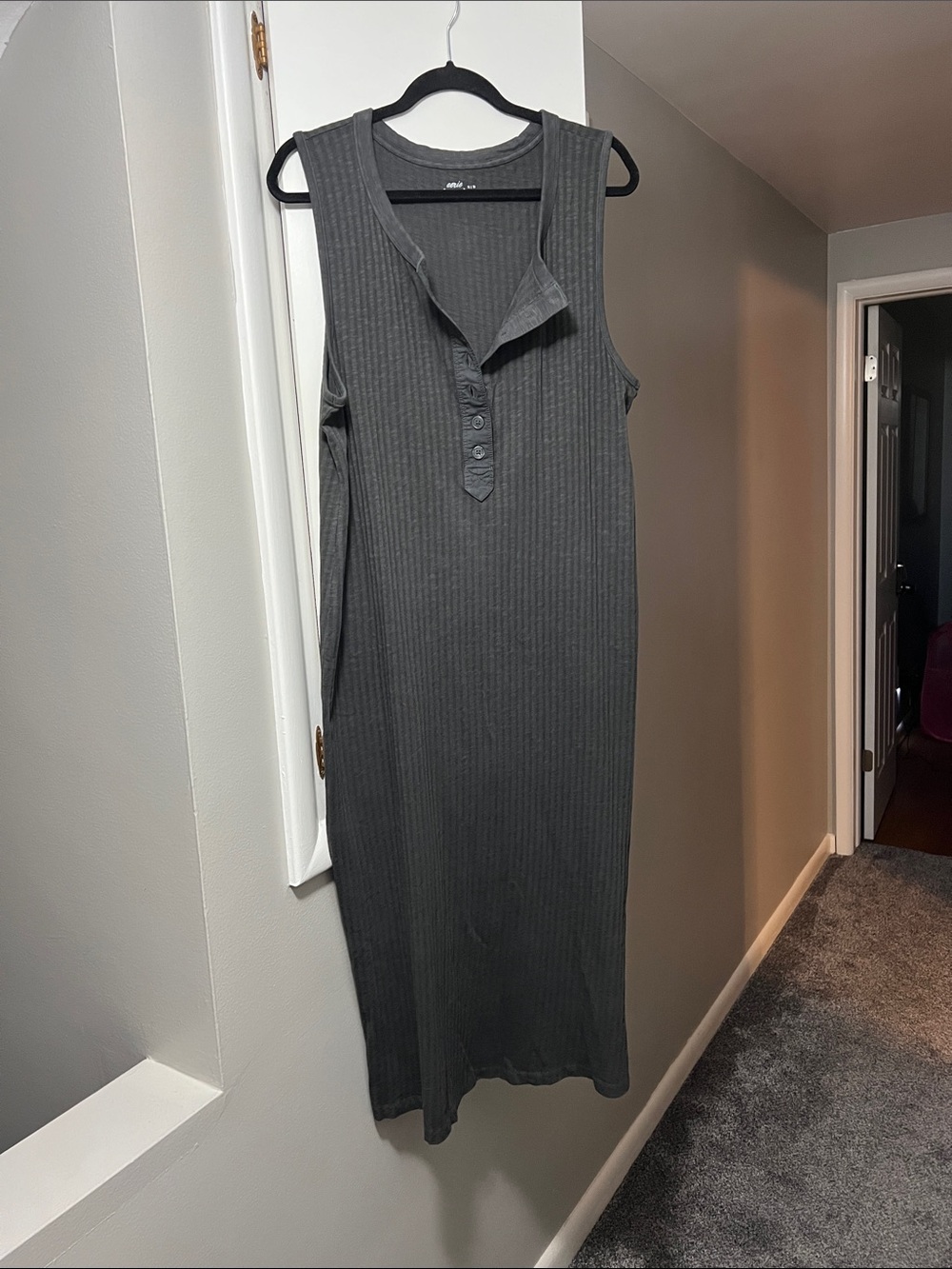 aerie Ribbed Henley Midi Dress - Picture 6 of 10